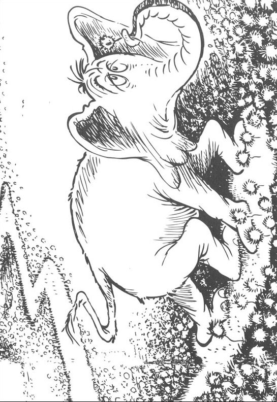 Plansa de colorat cu Horton Dr. Seuss 35 29